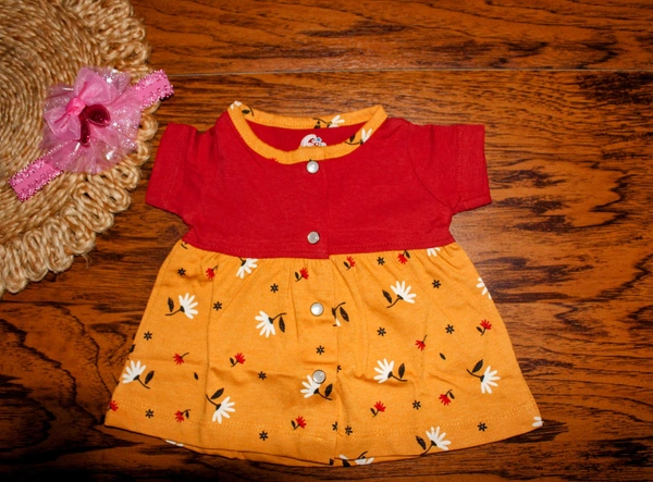 Bright Bloom Baby Frock  - 0-3 Month