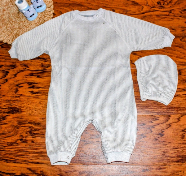 Whisper Stripes Baby Romper Set - 12-18 Month
