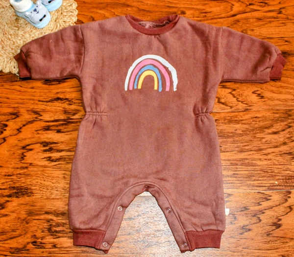 Rustic Rainbow Baby Romper - 9-12 Month