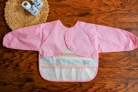  Long-Sleeve Waterproof Baby Bib – Pink Kitty Parade - 18-36 Month