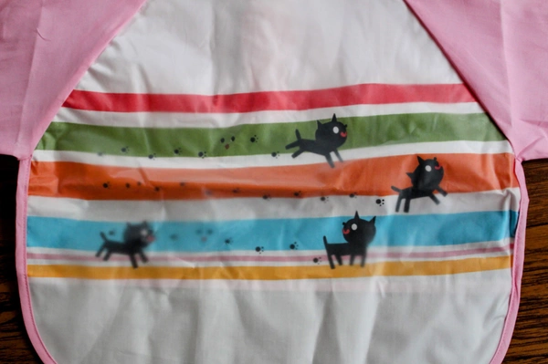 Rainbow Kitty Sleeved Bib - 18-36 Month