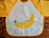  Long-Sleeve Waterproof Baby Bib – yellow Kitty Parade - 18-36 Month