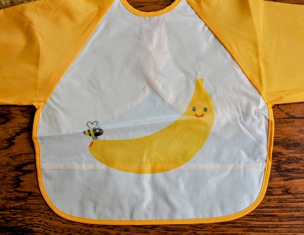  Long-Sleeve Waterproof Baby Bib – yellow Kitty Parade - 18-36 Month