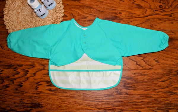  Long-Sleeve Waterproof Baby Bib – yellow Kitty Parade - 6-24 Month