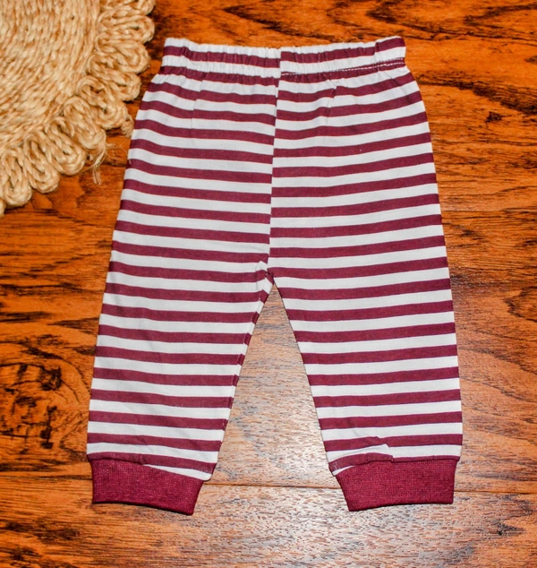 Maroon Breeze Striped Set - 6-9 Month