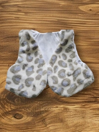 Minty Tulle Princess Dress with Snow Leopard Vest - 1-2 year