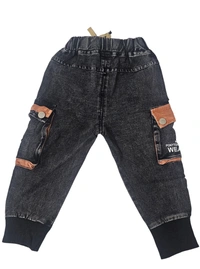 Rugged Adventurer Black Cargo Joggers - 5-6 year