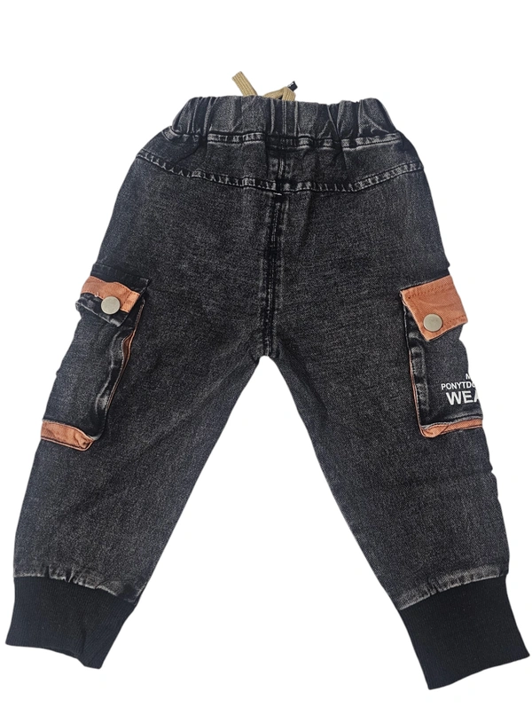 Rugged Adventurer Black Cargo Joggers - 6-7 year