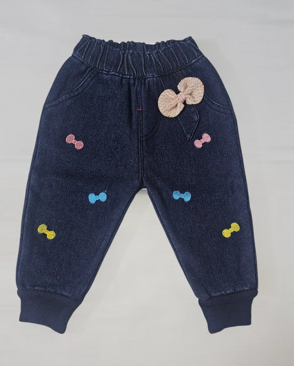  Bowtiful Baby Denim Romper - 4-5 year