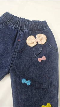  Bowtiful Baby Denim Romper - 4-5 year