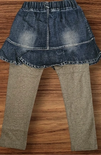  Bowtiful Baby Denim Romper - 5-6 year