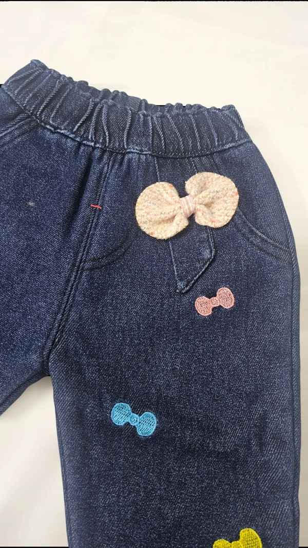  Bowtiful Denim Bottoms - 4-5 year
