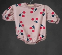 Cherry Print Romper - 3-6 Month, White