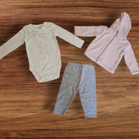 Pink Romper 3 Piece Set - Sundown, 12-18 Month
