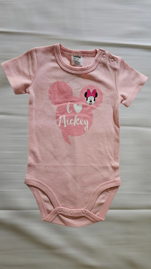 Pink Romper Mickey Print - 9-12 Month