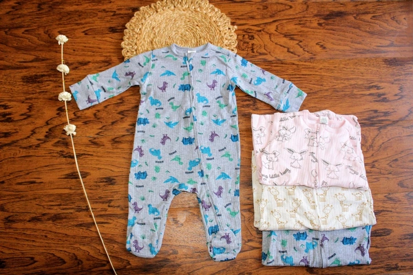 Cozy Dreams Baby Sleepsuit- Dino - 3-6 Month