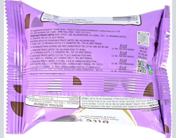 Winkies Love Bite Cake - Choclate