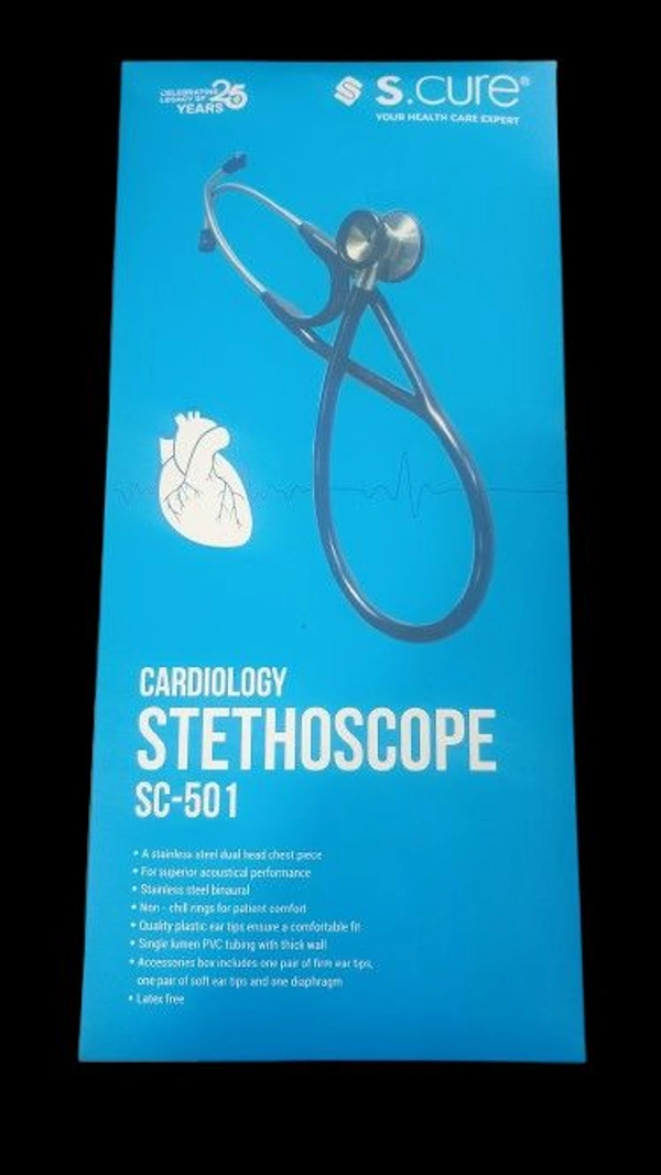 Cardiology Stethoscope  - Teal, 5 Inch