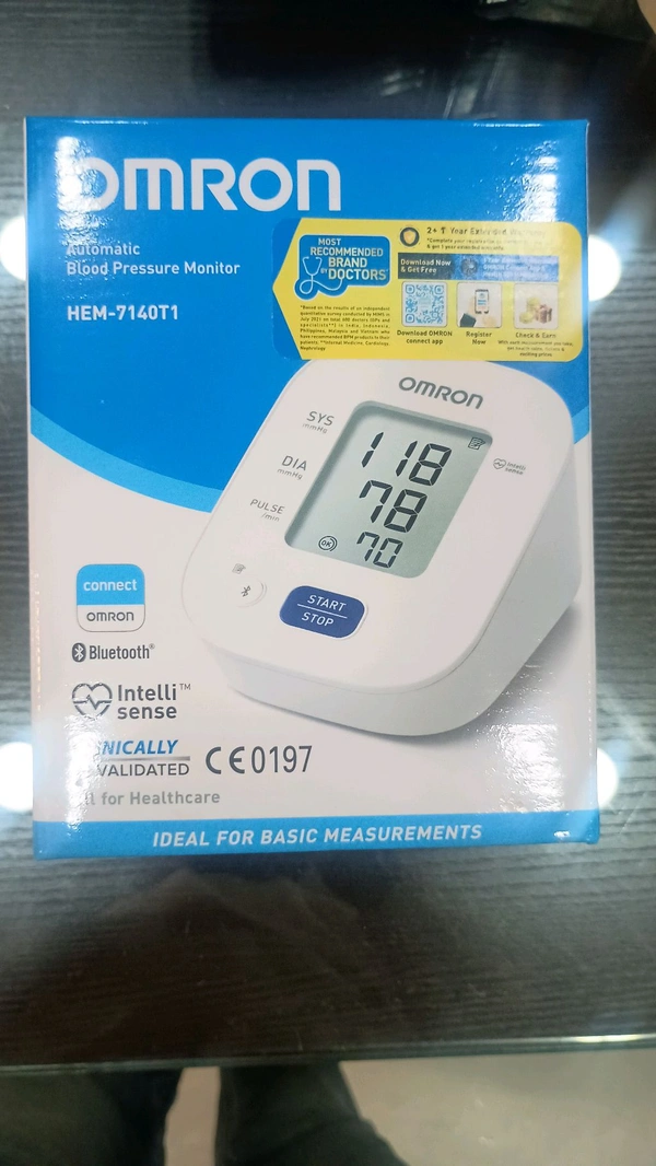 OMRON Digital BP Monitor  - White, 4 Inch