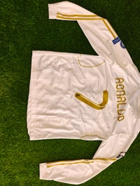 Cristiano Ronaldo Real Madrid Collar Embroidery Full Sleeve Jersey - L