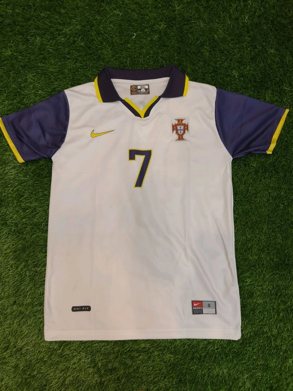 Luis Figo Portugal V-neck Collar Embroidery  - XL