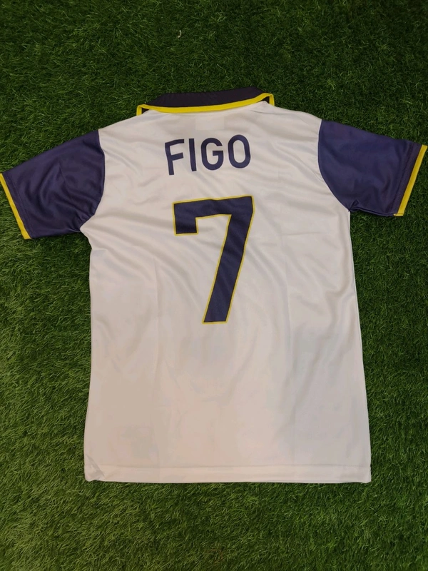 Luis Figo Portugal V-neck Collar Embroidery  - XL