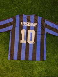 Bergkamp Inter Milan Five Sleeve Jersey - M