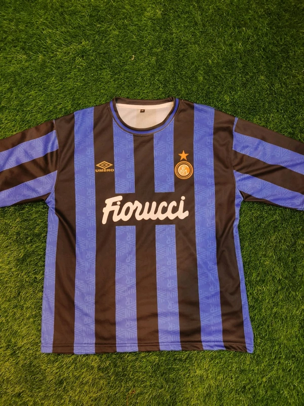 Bergkamp Inter Milan Five Sleeve Jersey - L