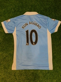 Kun Aguero Manchester City Collar Embroidery  - M