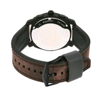 GadgetGrowe Mens Watch Leather Machine Analog Black Dial Watch- Band Color-Brown(First Copy) Trending Product