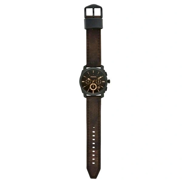 GadgetGrowe Mens Watch Leather Machine Analog Black Dial Watch- Band Color-Brown(First Copy) Trending Product