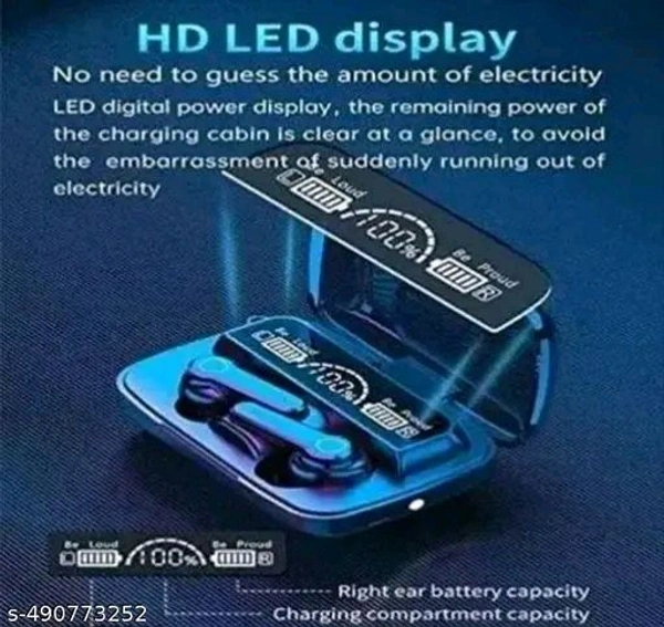 M19 Wireless Earbuds | TWS 5.1 | Emergency PowerBank & Torch | Digital Display Touch Bluetooth Headphones | Mini Compact Portable | Sports Waterproof Stereo In-Ear Earphones