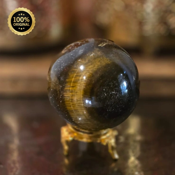 Tiger Eye Crystal Sphere (Confidence) - 200gm