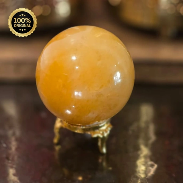 Yellow Agate Crystal Ball Sphere - 500gm