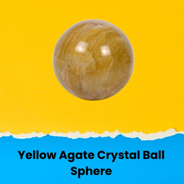 Yellow Agate Crystal Ball Sphere - 500gm