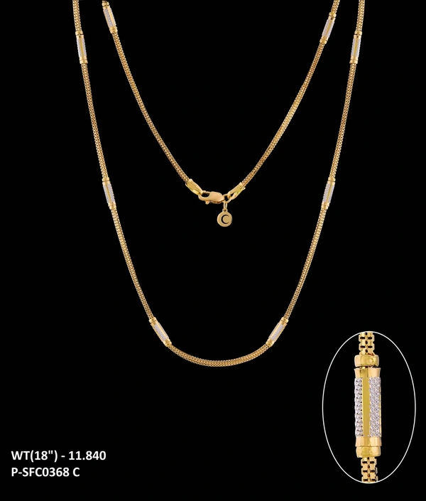 ITALIAN CHAIN - 18, YELLOW GOLD