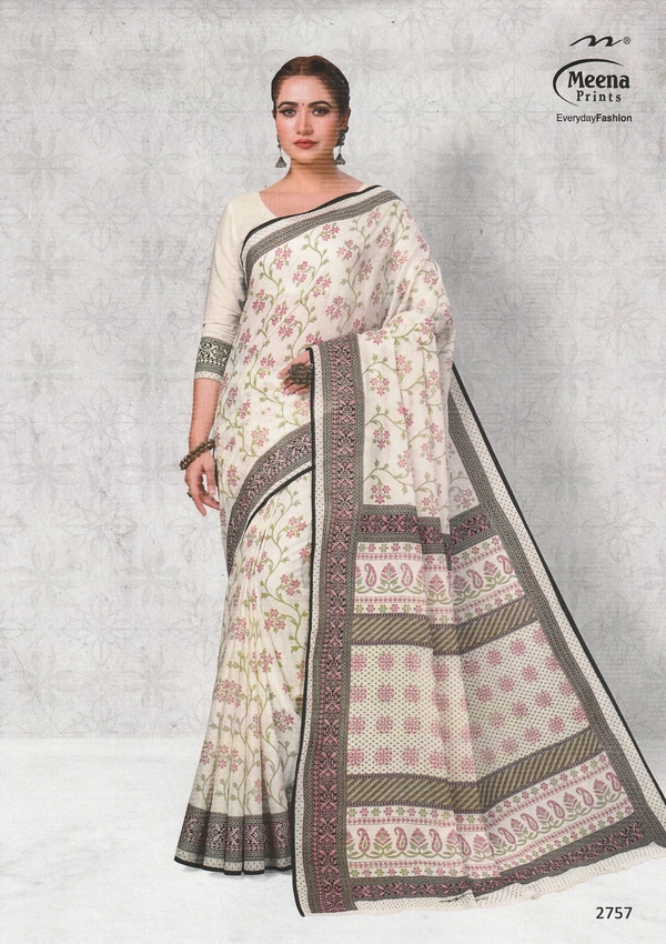 Meena Prints Original Meena Cotton saree - 5.50 MTRS + 90 CM BLOUSE, Gallery