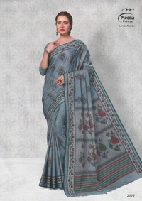 Meena Prints Wholesale 6 Meena cotton sarees bundle (549/- per saree) - 5.50 MTRS + 90 CM  BLOUSE, 6 COLORS