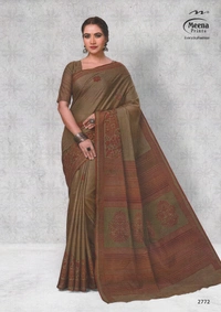 Meena Prints Wholesale 6 Meena cotton saree bundle (549/- per piece) - 5.50 MTRS + 90 CM BLOUSE, 6 COLORS