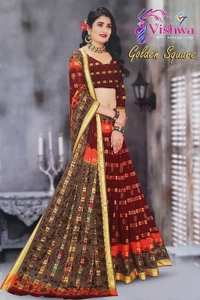 Whole Sale Bisket Butta Cotton Saree Bundle Set - 1 - 5.50 MTRS + 90 CM BLOUSE