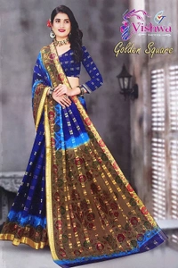Whole Sale Bisket Butta Cotton Saree Bundle Set - 1 - 5.50 MTRS + 90 CM BLOUSE