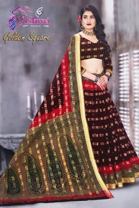 Whole Sale Bisket Butta Cotton Saree Bundle Set - 1 - 5.50 MTRS + 90 CM BLOUSE