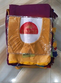 Satyabhama Ready Made Blouse With Saree - 5.50 MTRS + XXL Blouse