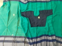 Satyabhama Ready Made Blouse With Saree - 5.50 MTRS + XXL Blouse