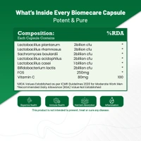 BiomeCare™ Probiotic Capsules | Gut Health & Vitamin C - 10 *10 Strips Per Box ( 100 Capsules )