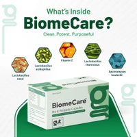 BiomeCare™ Probiotic Capsules | Gut Health & Vitamin C - 10 *10 Strips Per Box ( 100 Capsules )