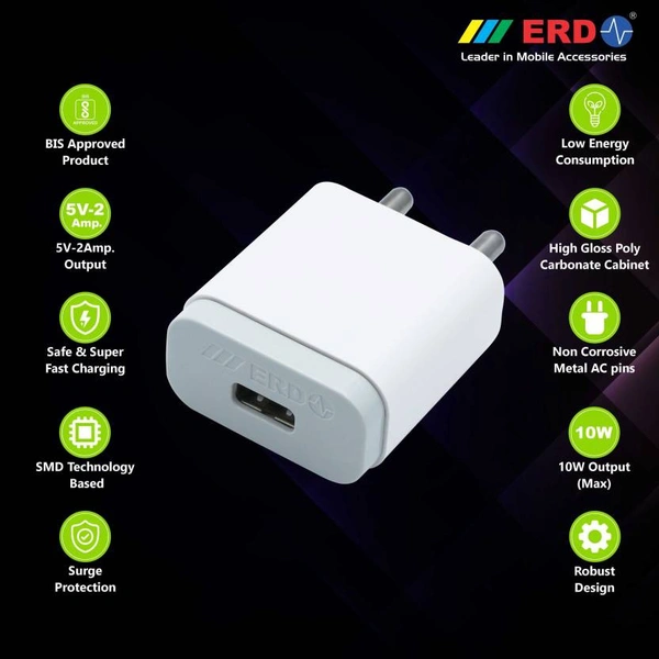 ERD Mobile Charger With Micro USB Cable
