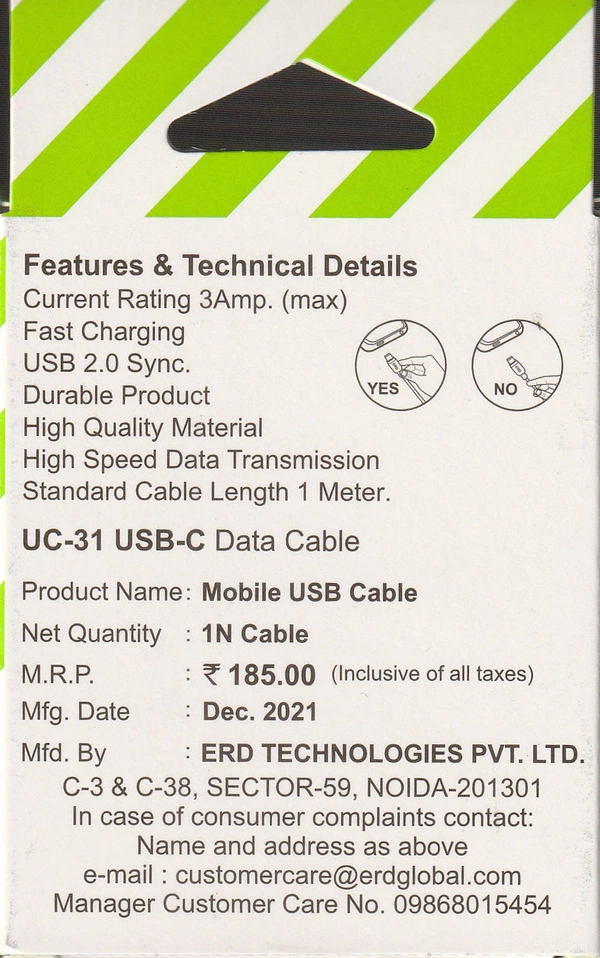 ERD Type C Fast Data Cable