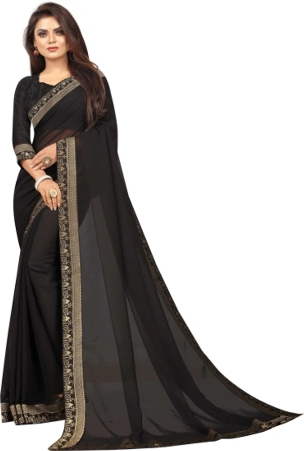Georgette Saree - Black