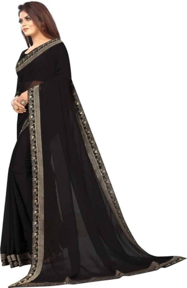 Georgette Saree - Black
